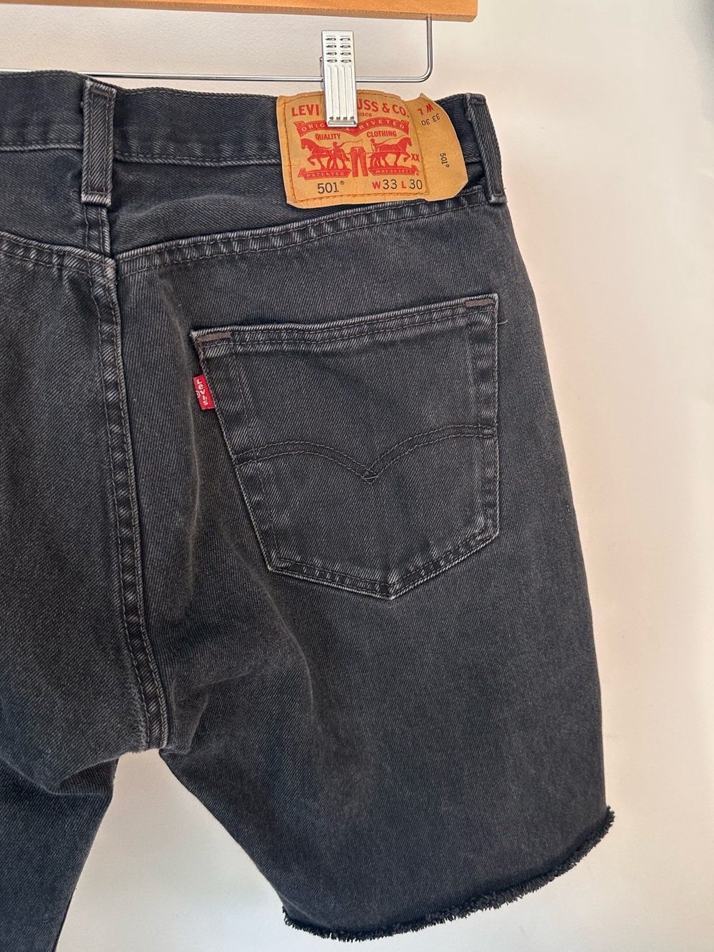 Levi's 501 Black Denim Shorts - Size 32-33